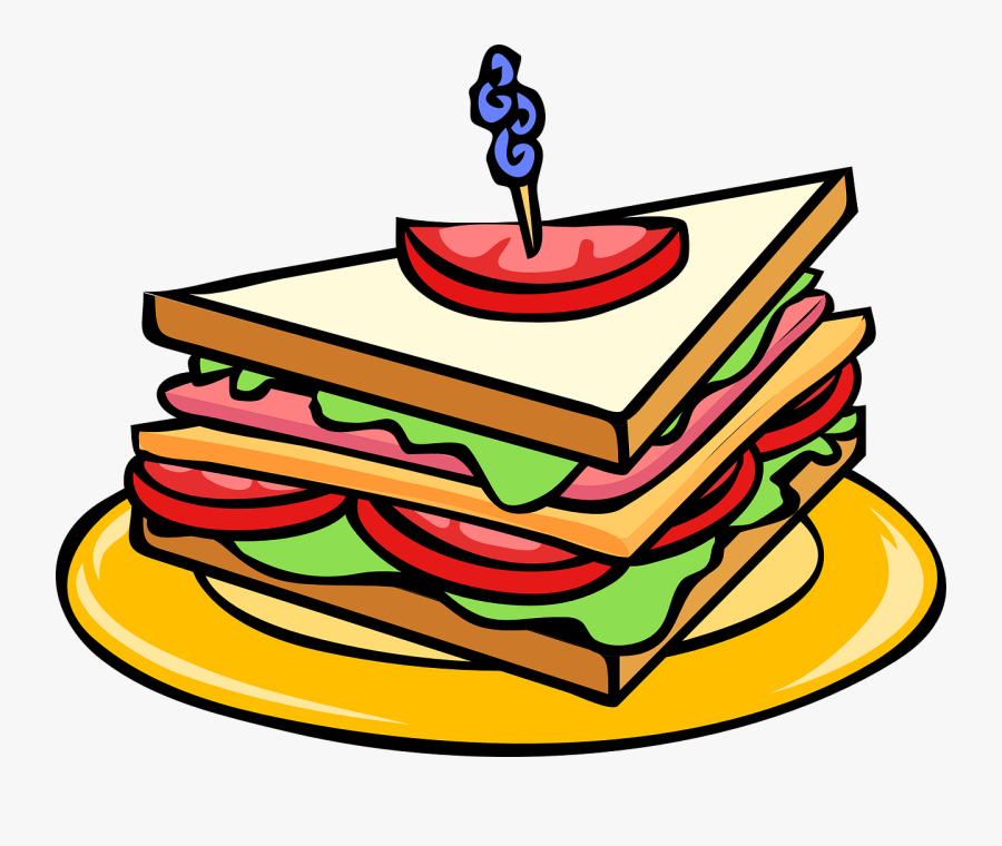 Transparent Snacks Clipart Free - Sandwich Clipart, Transparent Clipart