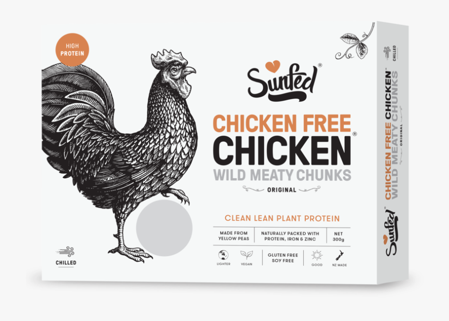 Transparent Sunrise Rooster Clipart - Sunfed Chicken Free Chicken, Transparent Clipart