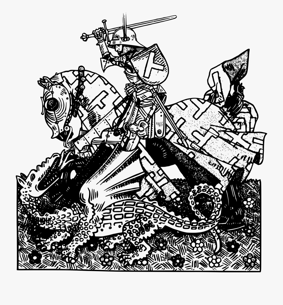 Saint George And Big - Saint George And The Dragon Swastika, Transparent Clipart