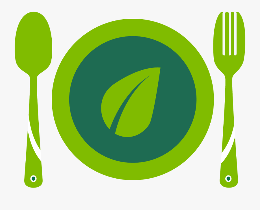 Graphic Of A Plate With Fork And Knife - Circle, Transparent Clipart