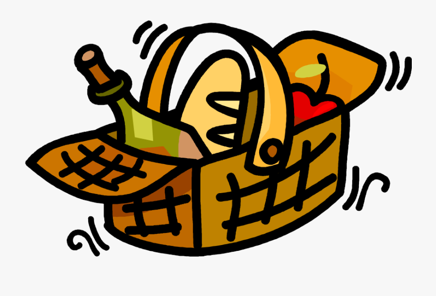 Annual Cir Member Potluck - Picnic Baskets Picnic Food Cartoon Png, Transparent Clipart