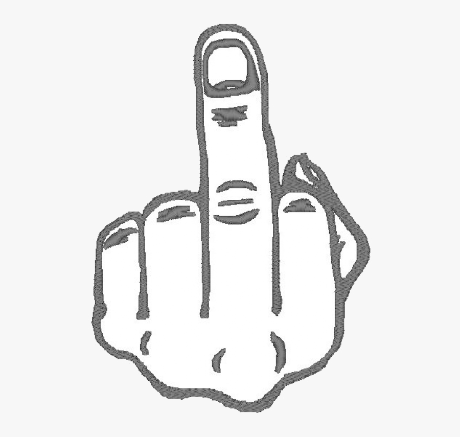 Middle Finger Clip Art Transparent Png - Drawing Of Hand Flipping The Bird, Transparent Clipart