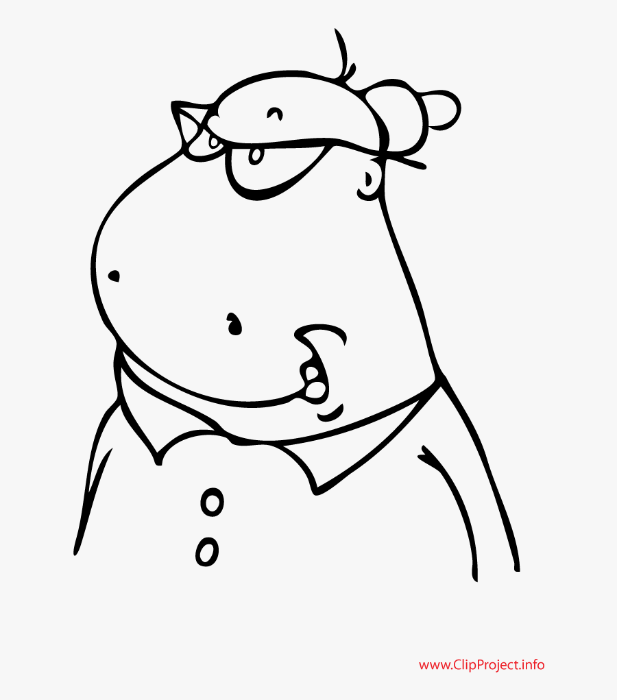 Cute Hippo Coloring Pages Donkey Coloring - Coloring Book, Transparent Clipart