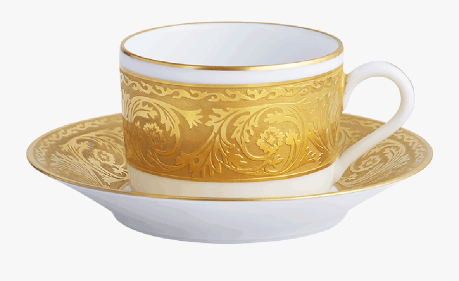 Gold Tea Cup Clipart, Transparent Clipart