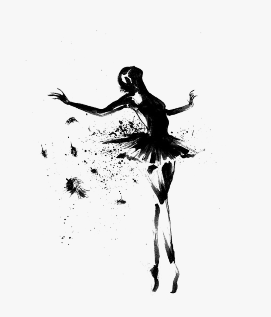 #edits #woman #girl #dance #ballet #silhouette #dispersion - Ballerina Abstract, Transparent Clipart