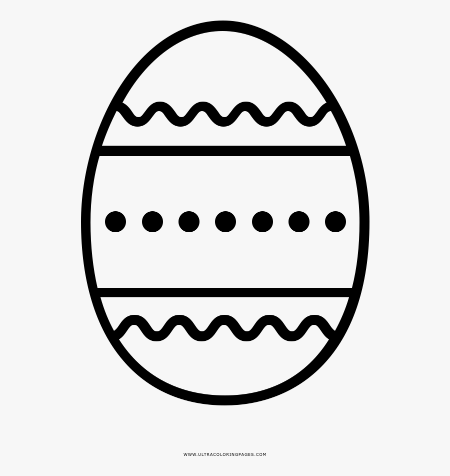 Easter Egg Coloring Page - Easter Egg Doodle Png, Transparent Clipart