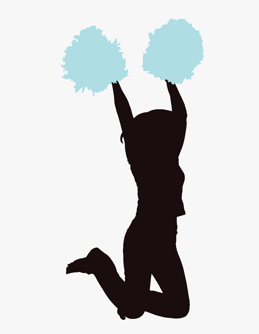 Cheerleader Light Blue Clipart Image - Illustration, Transparent Clipart