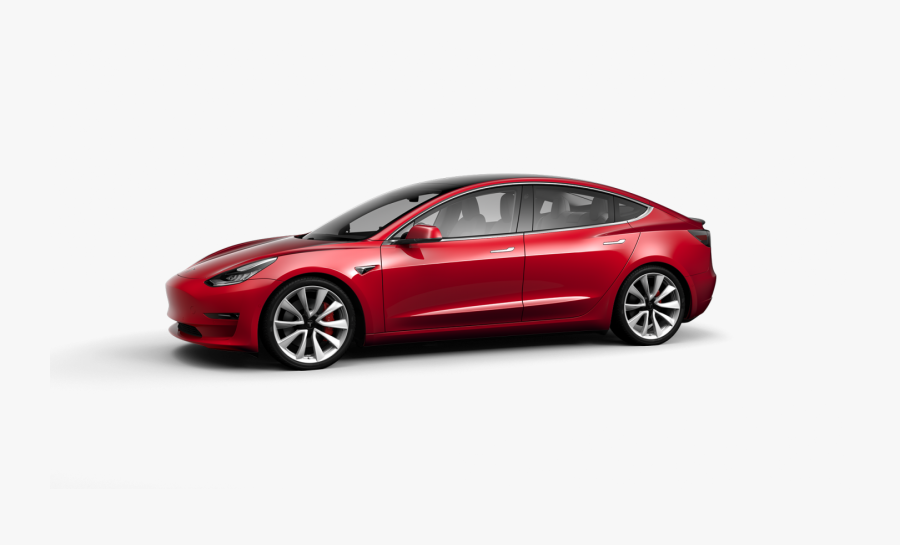 Car Png Side - Tesla Model 3, Transparent Clipart