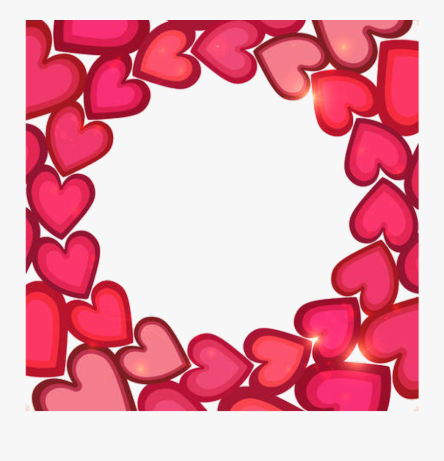 Love Hearts Frame Png, Transparent Clipart