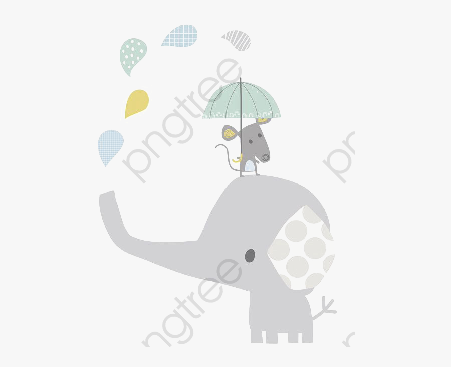 Cartoon Baby Elephant Clipart - Illustration, Transparent Clipart