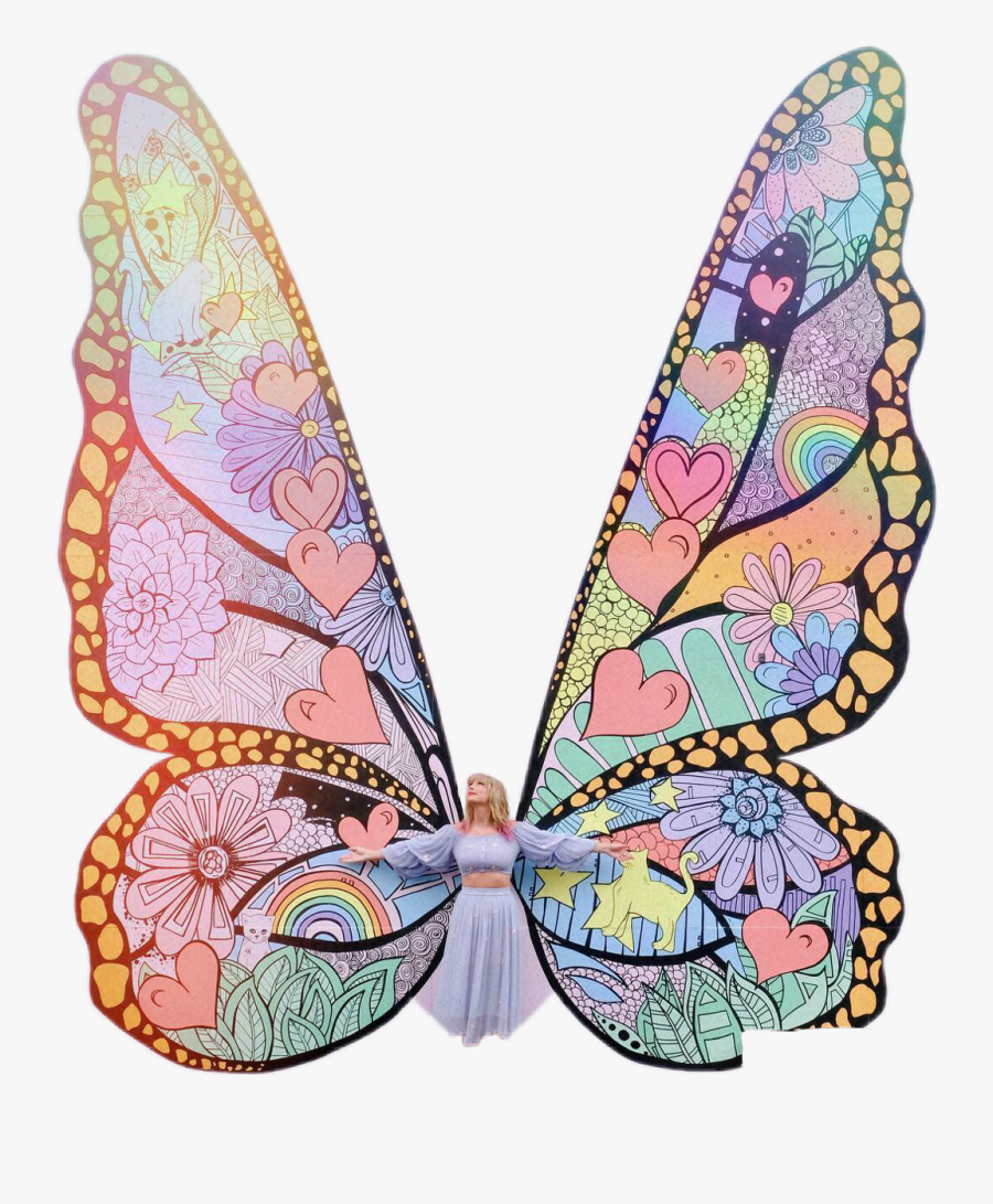 #taylorswift #taylor #swift #me #me #butterfly #wings - Taylor Swift Mural Nashville, Transparent Clipart