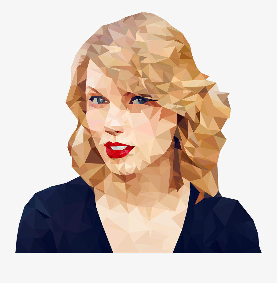 Clip Art Taylor Swift Low Poly - Taylor Swift Low Poly, Transparent Clipart