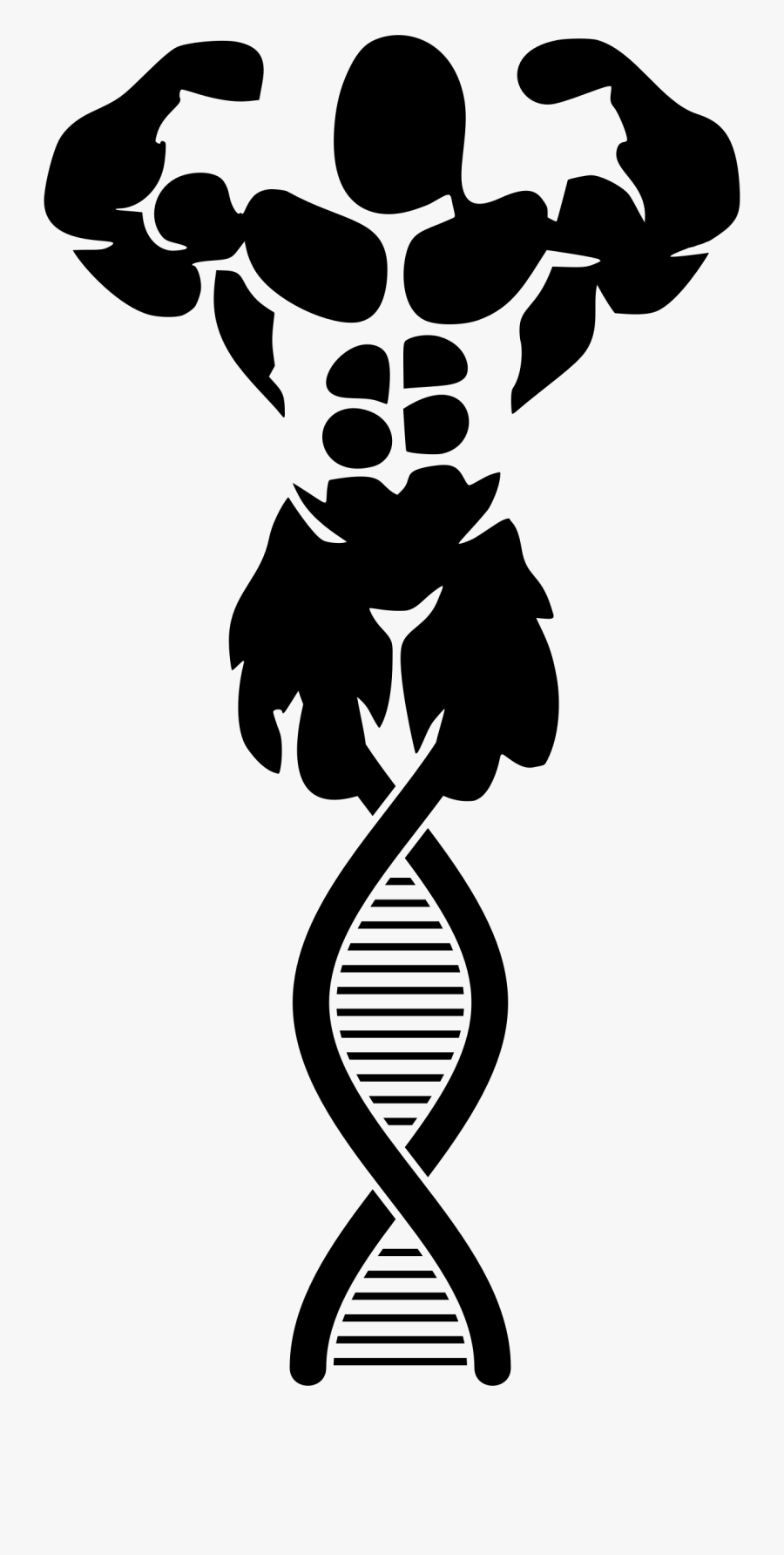 Dna Helix Silhouette Big Bodybuilder Clipart Png Free Transparent Clipart Clipartkey