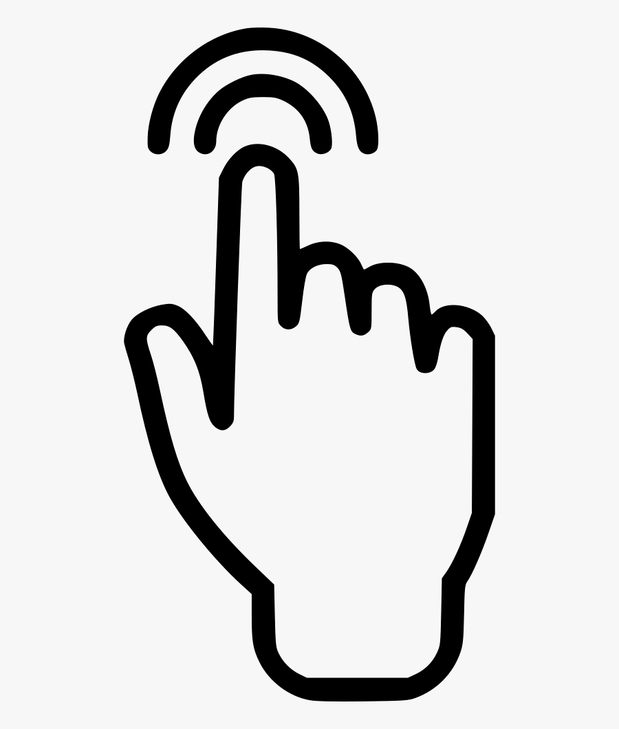 Hand Clip Signal Swipe Icon Png - Finger Screen Icon Png, Transparent Clipart