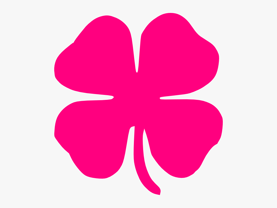 Pink 4 Leaf Clover Clipart , Png Download - Pink 4 Leaf Clover, Transparent Clipart