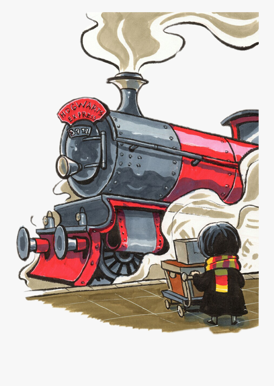 #harrypotter #hogwarts #hogwartsexpress #griffindor - Harry Potter Train Draw, Transparent Clipart