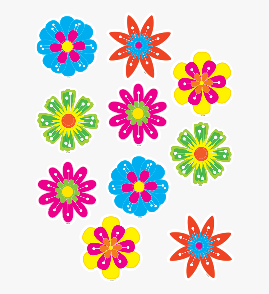 Tcr5394 Fun Flower Accents Image - Flower Designs For Bulletin Boards, Transparent Clipart