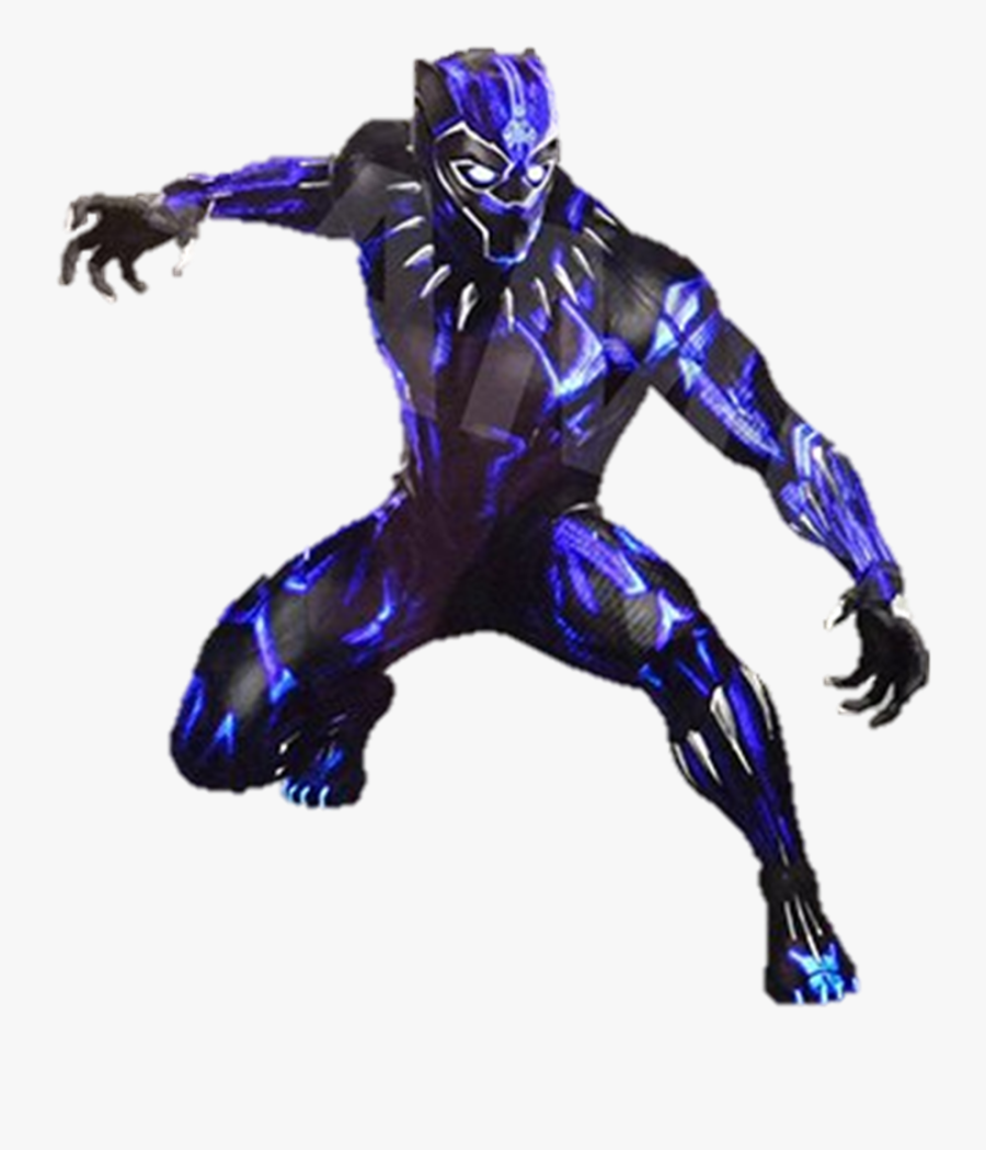 Black Panther Glow Suit, Transparent Clipart