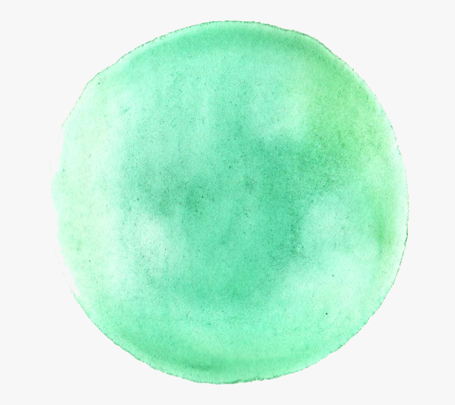 Circle Clipart Watercolor - Green Watercolor Circle Png, Transparent Clipart