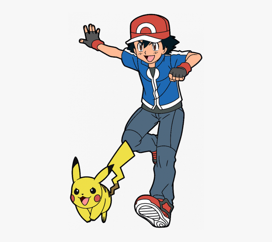 Picture Library Stock Pokemon Clip Art - Ash And Pikachu Cartoon, Transparent Clipart