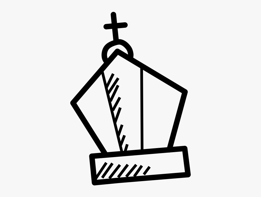 Priest Hat Rubber Stamp"
 Class="lazyload Lazyload - Clipart Church Music Black And White, Transparent Clipart