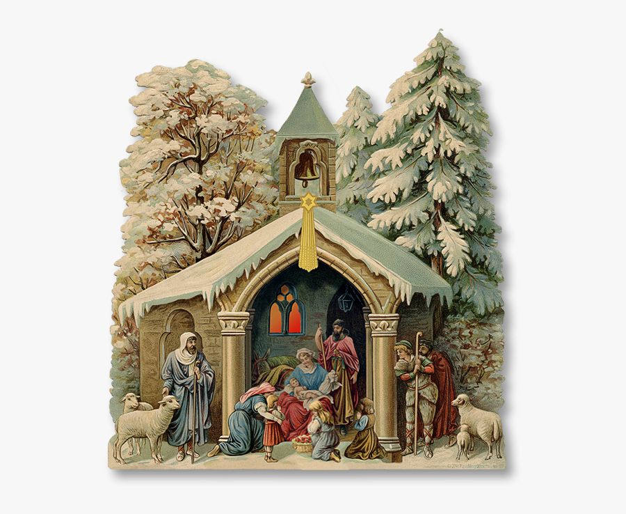 Fleur De Lis Nativity - Nativity Scene, Transparent Clipart