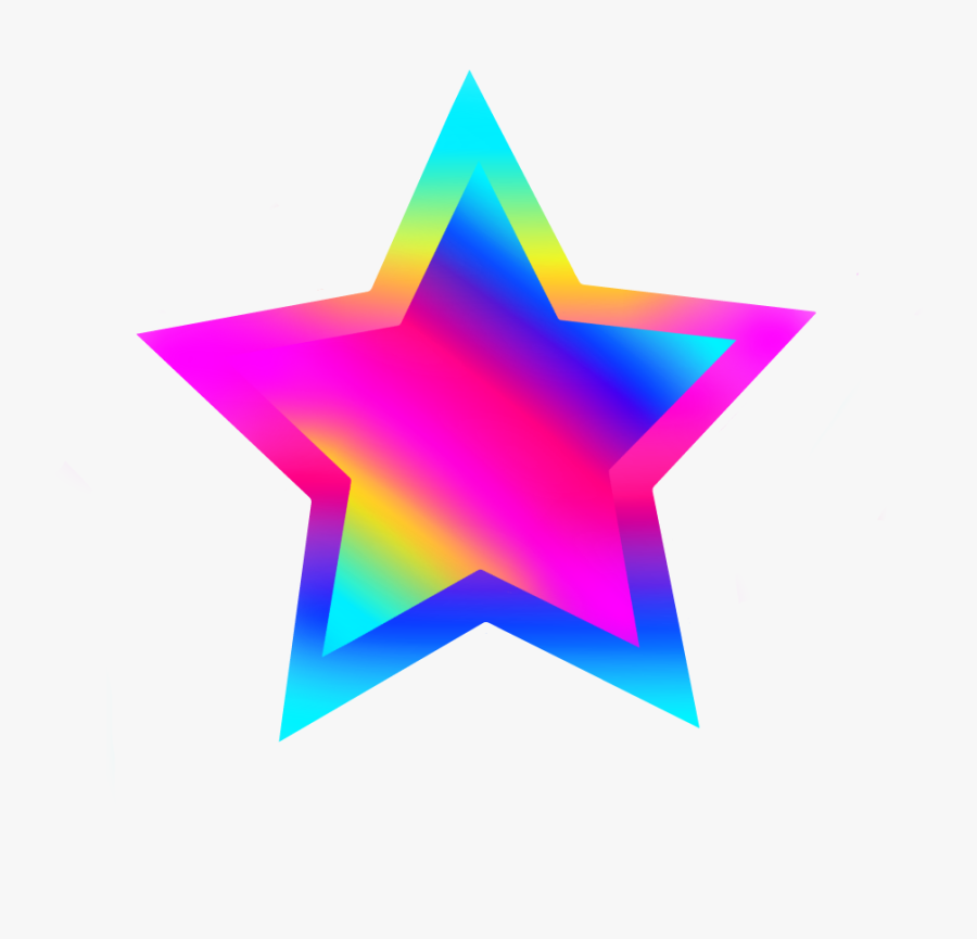 Freetoedit Stars Rainbow Png - Colorful Star Clipart, Transparent Clipart