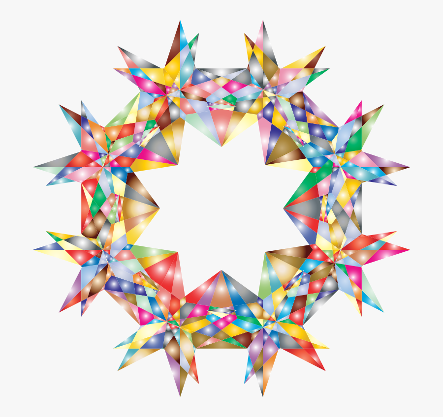 Colorful Geometric Star - Clip Art, Transparent Clipart