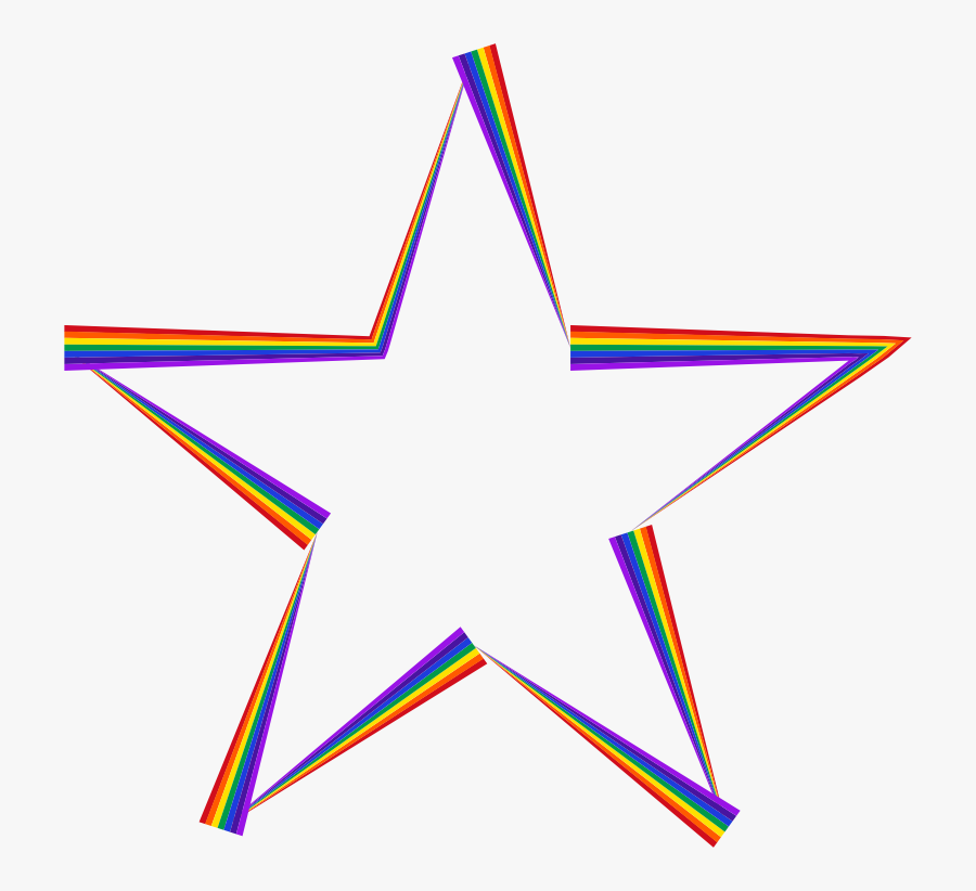 Rainbow Star - Transparent Rainbow Star , Free Transparent Clipart ...