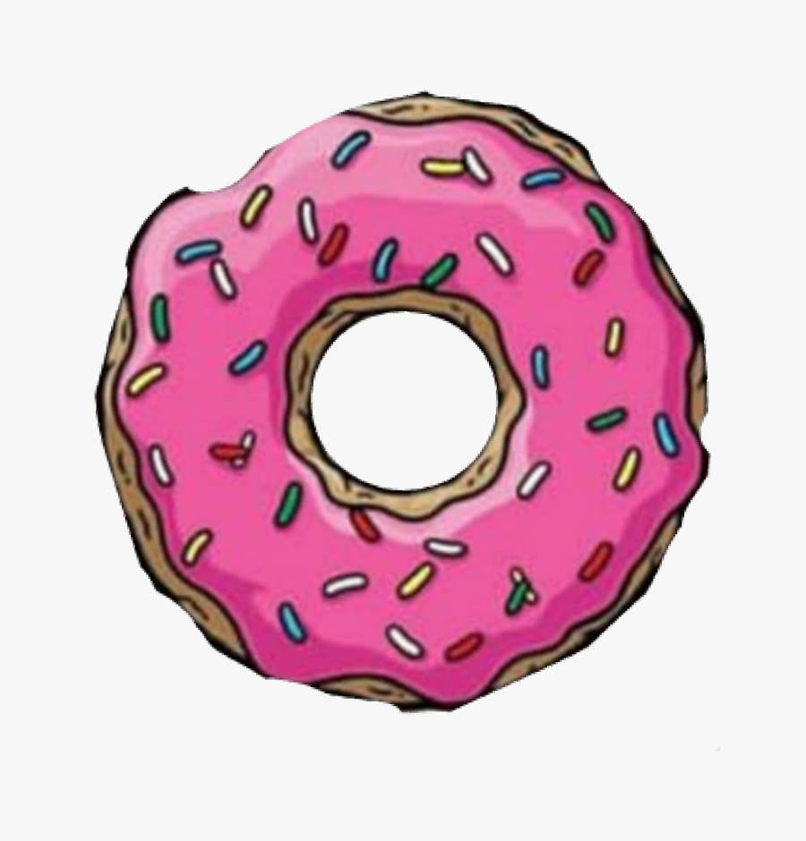 Donut Emoji Tumblr Donas Dona Donuts Pink Donut - Donut Simpsons, Transparent Clipart