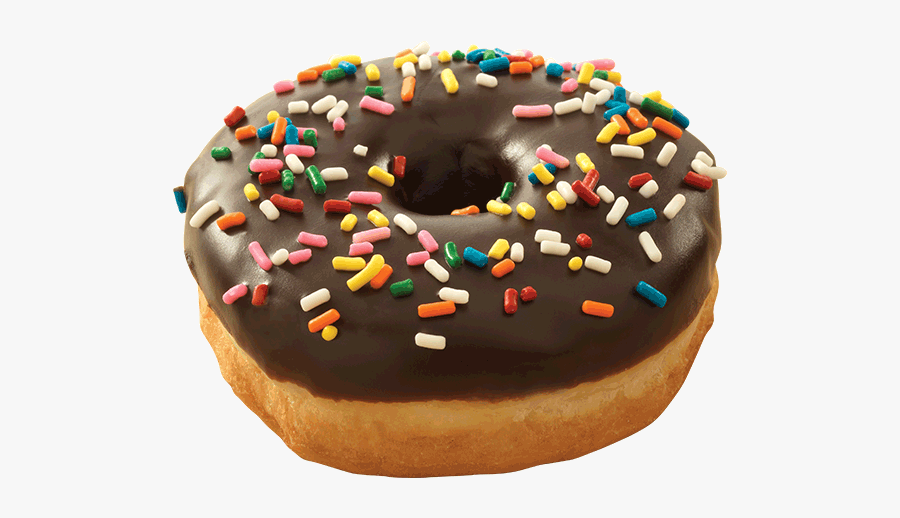 Doughnut Transparent Sprinkle - Chocolate Sprinkle Donut Png , Free