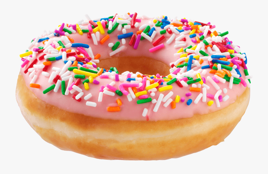 Transparent Pink Donut Png - Krispy Kreme Strawberry Sprinkle Donut, Transparent Clipart