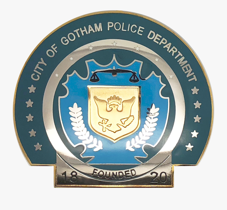 Transparent Knight Shield Png - Gotham City Police Badge, Transparent Clipart