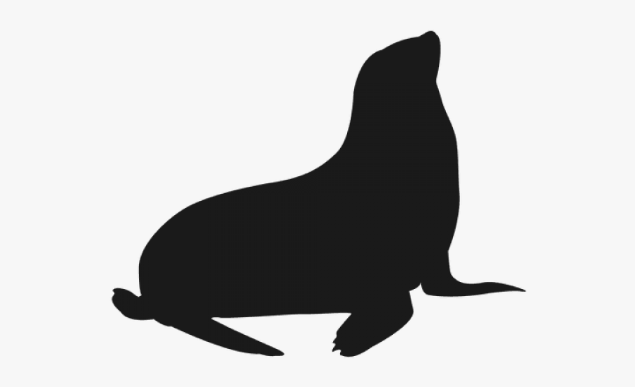 Sea Lion Silhouette Png, Transparent Clipart