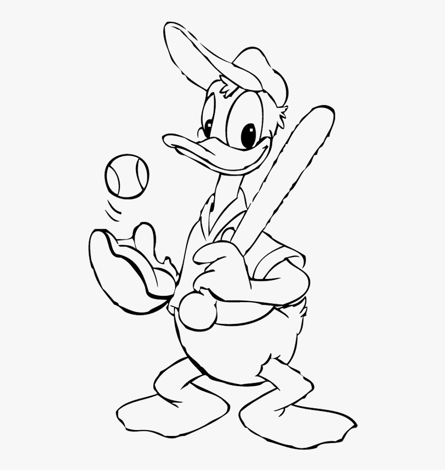 Softball Players Coloring Pages - Baseball Cartoon Coloring Pages, Transparent Clipart