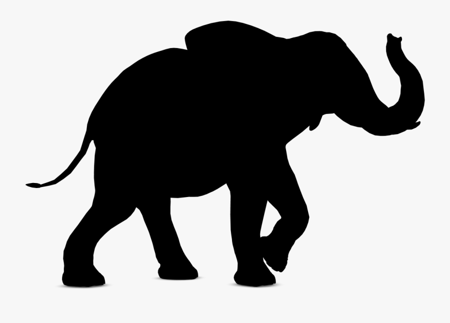 Illustration Indian Elephant Image Silhouette - Transparent Elephant Silhouette, Transparent Clipart