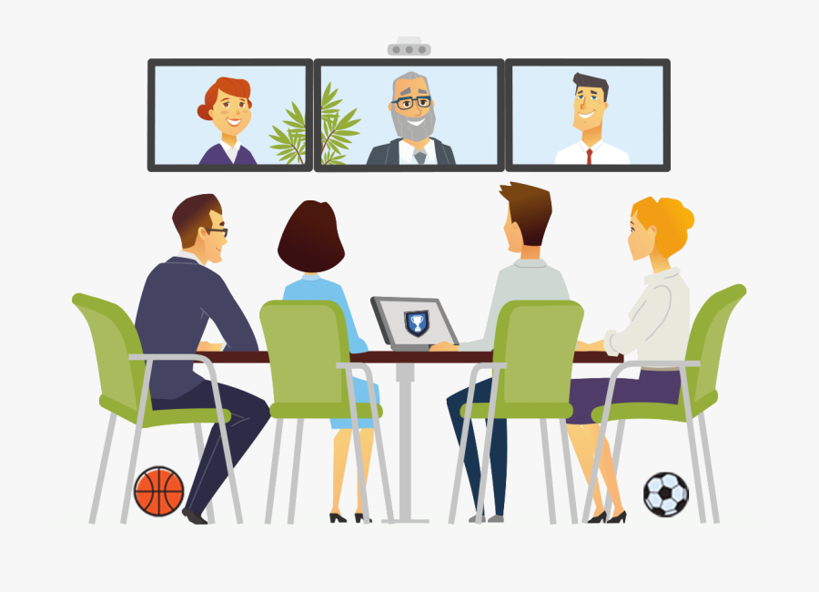 Business Meeting Picture Cartoon, Transparent Clipart
