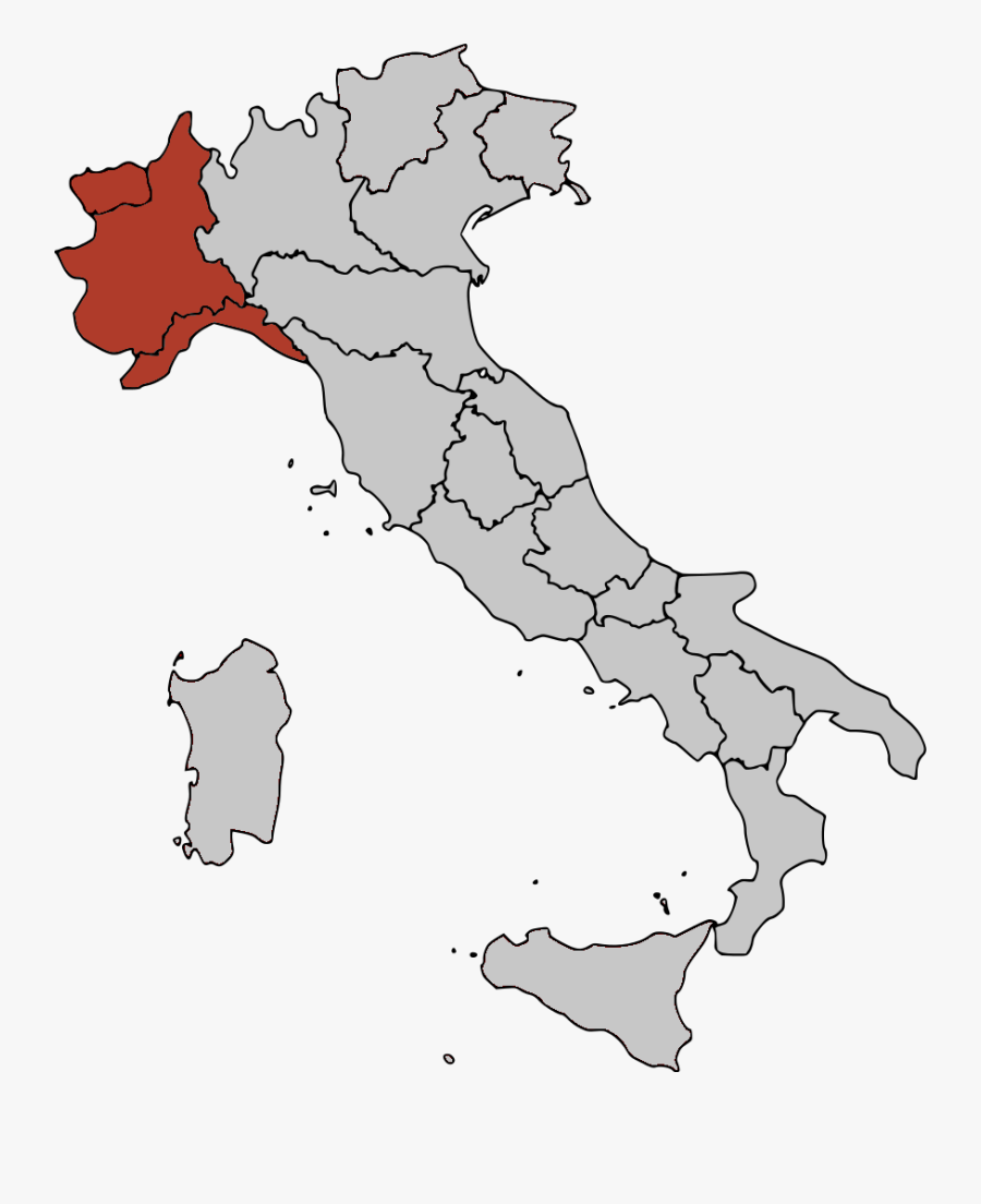 Vallee Aoste Piemont Ligurie Turin Genes - Gran Sasso Italy Map, Transparent Clipart