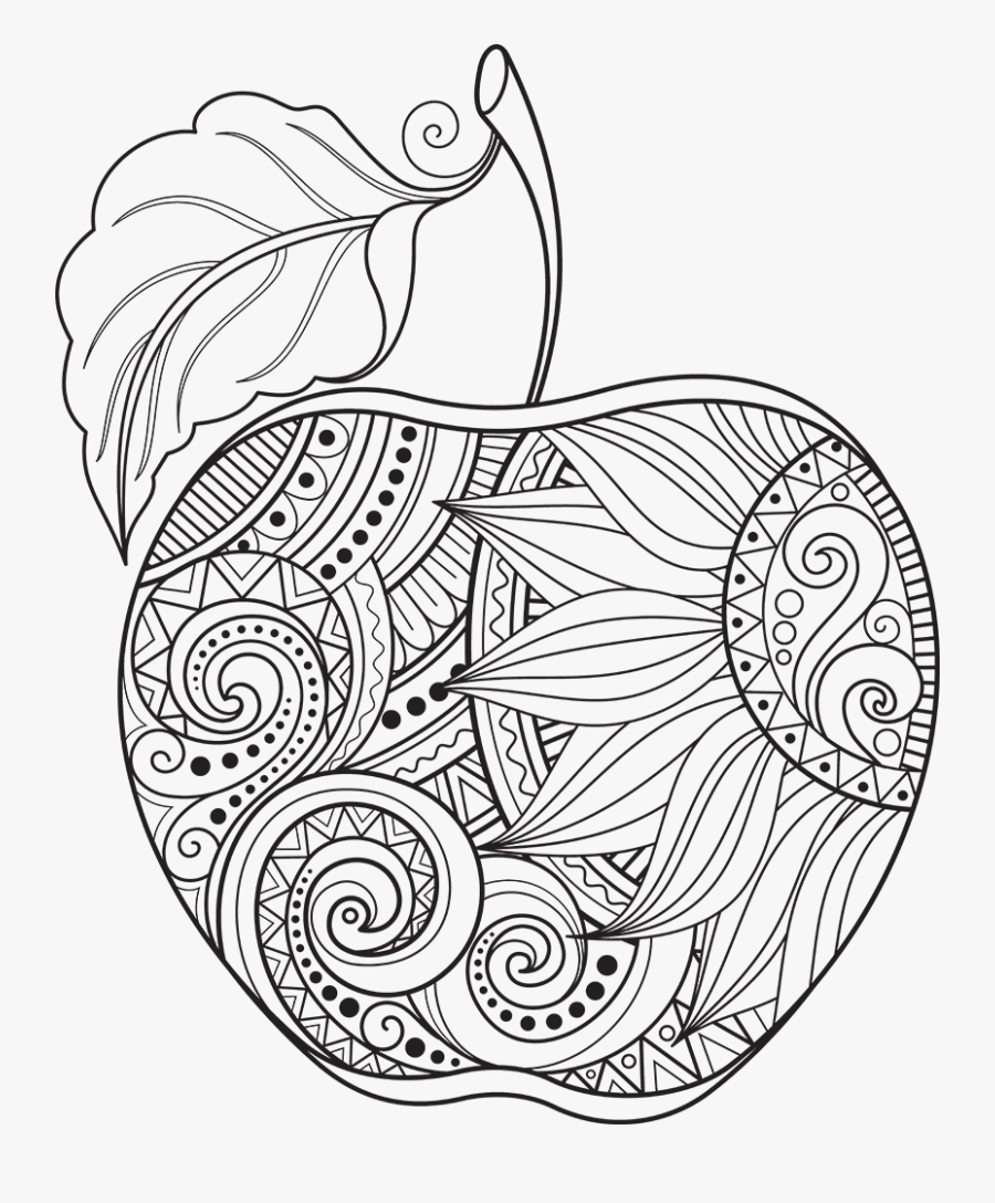 Download Arts Drawing Abstract - Adult Coloring Page Apple , Free ...