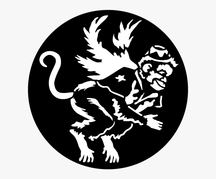 Oz Flying Monkey Black And White, Transparent Clipart