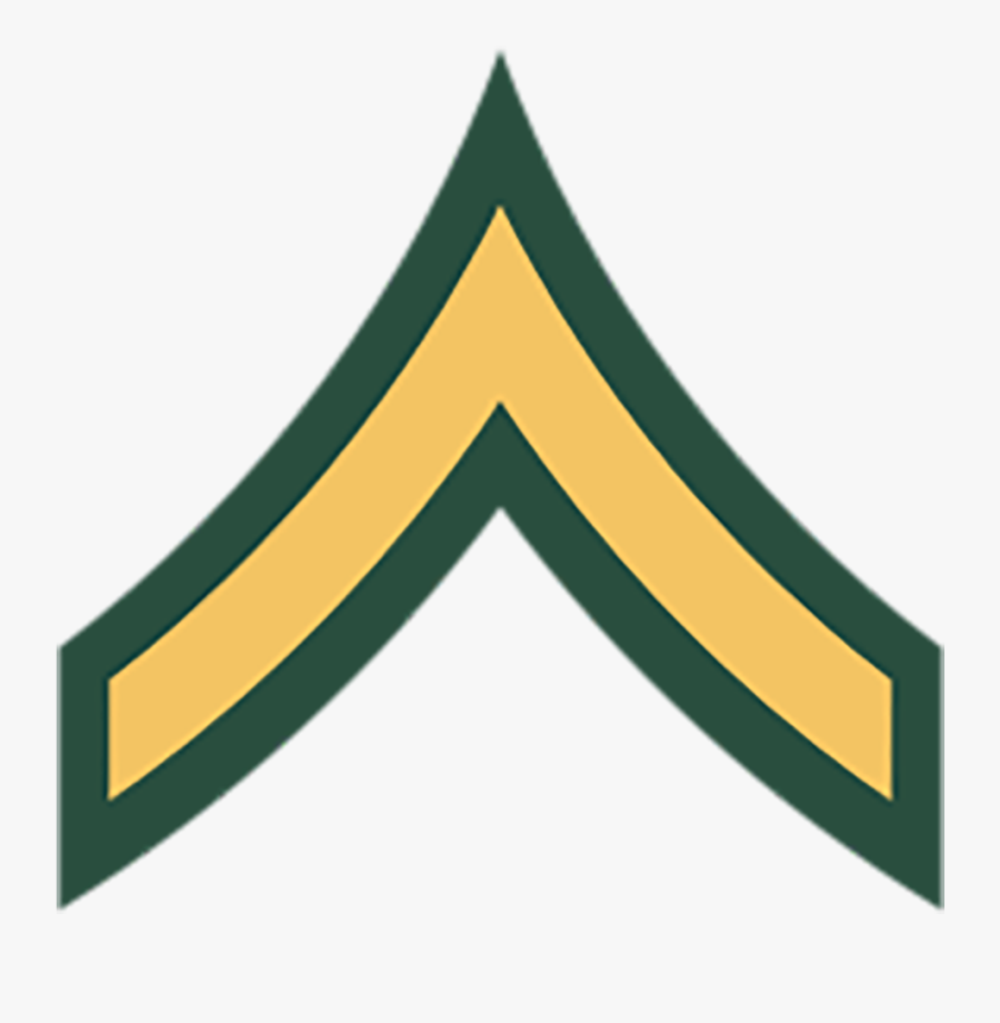 E-2 Private Second Class - Private Army Rank, Transparent Clipart