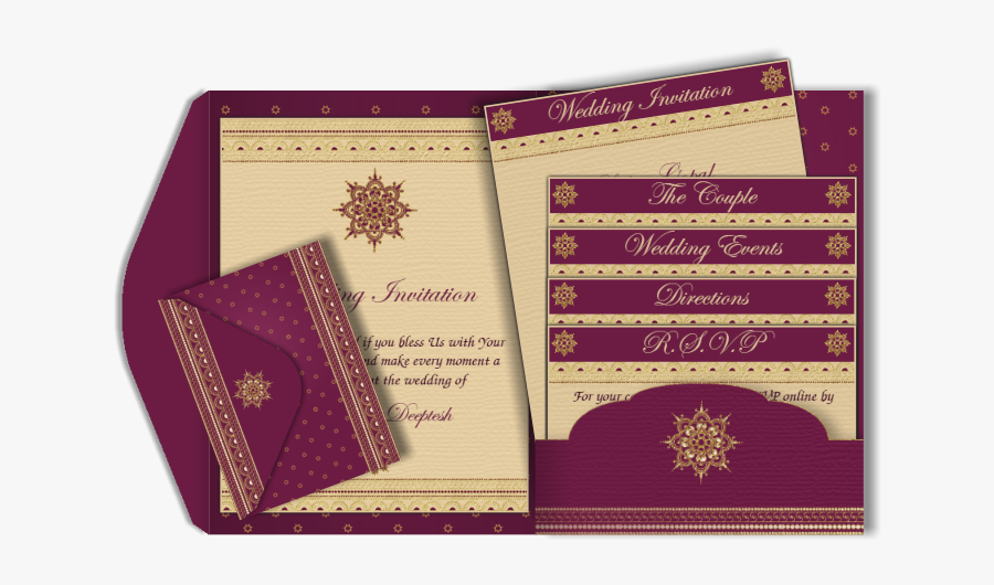 Clip Art Email Card Pocket Fold - E Wedding Cards Design, Transparent Clipart