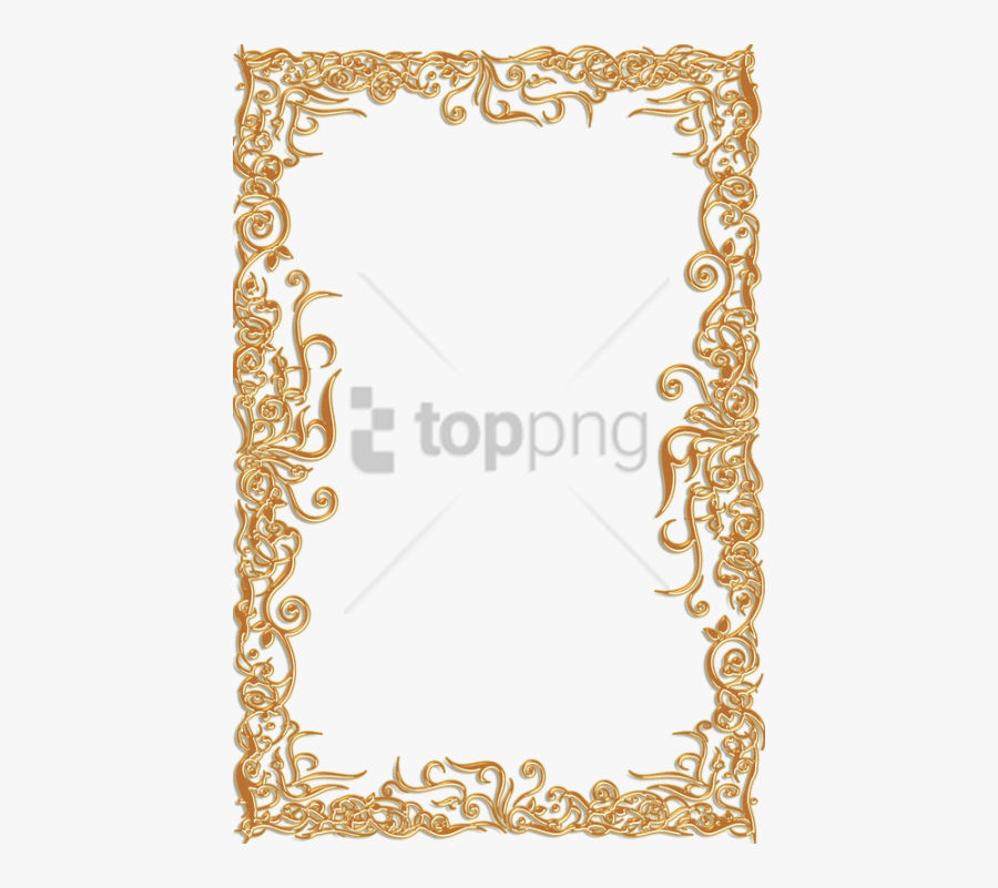 Text,line,clip Art,ornament,pattern - Vintage Gold Frame Transparent, Transparent Clipart