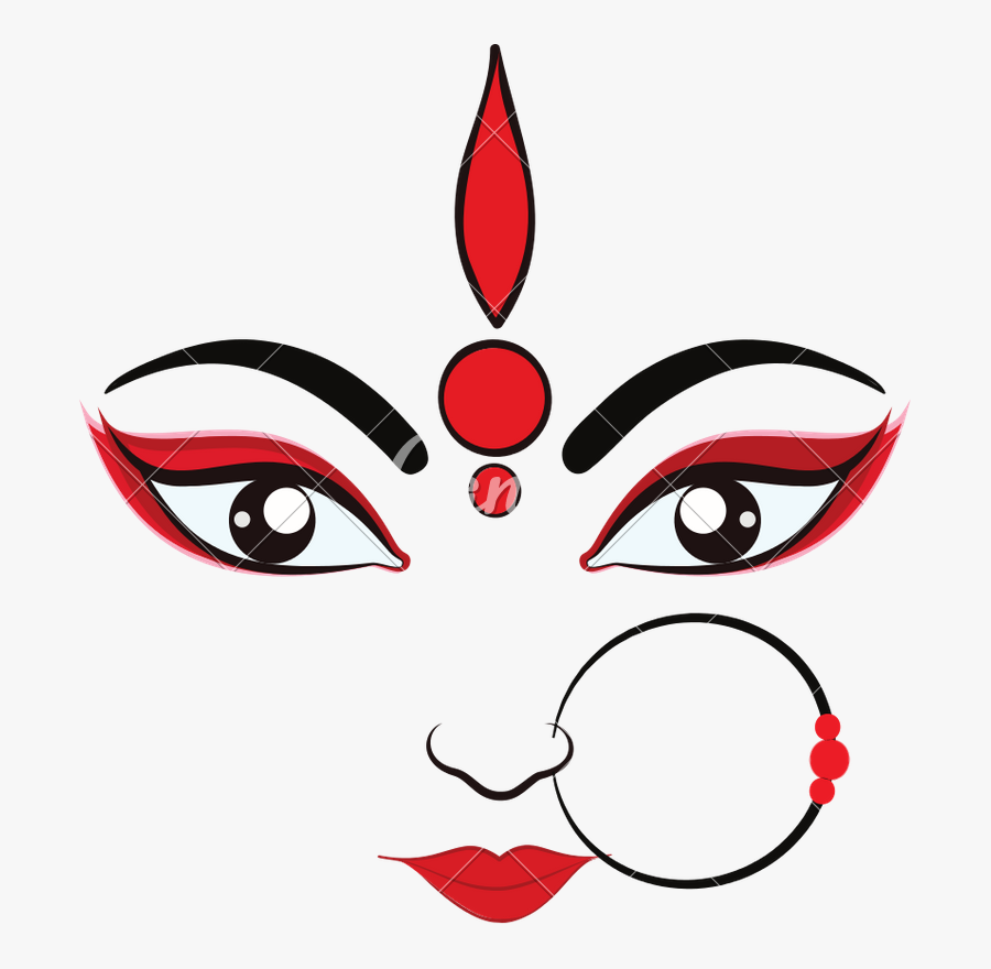 Durga Drawing Hinduism - Goddess Images For Dussehra, Transparent Clipart