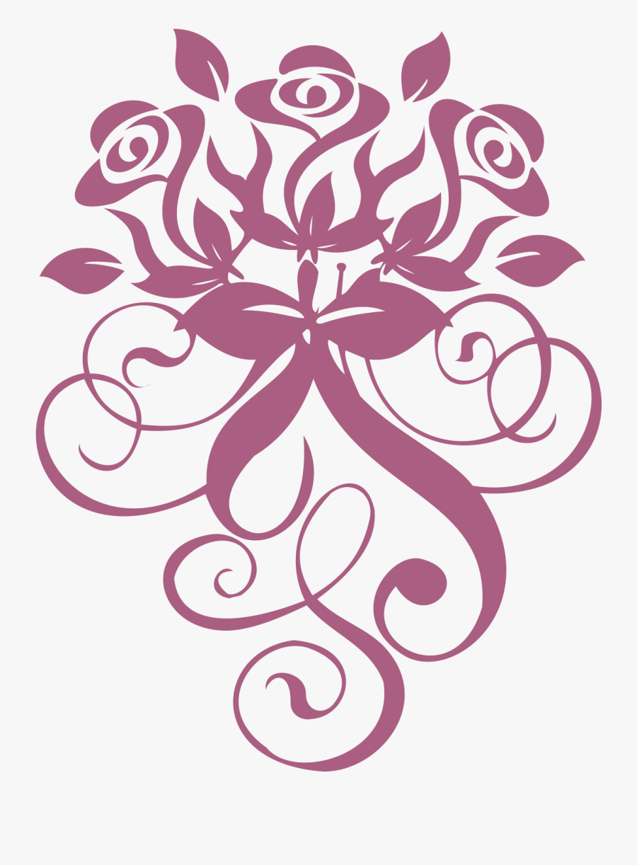 Clip Art Hand Drawn Roses - Black And White Bridal Shower Clipart, Transparent Clipart