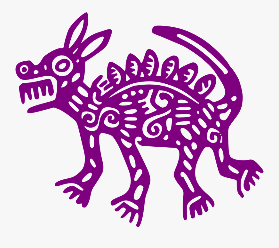 Coyote The Trickster Southwestern Native Graphic Art - Aztec Dog Symbol, Transparent Clipart