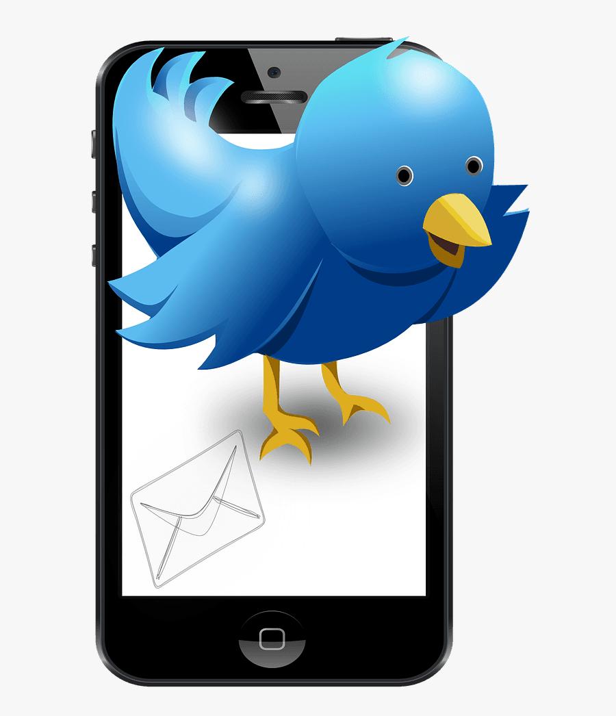 Phone-665690 - Twitter Logo Bird, Transparent Clipart