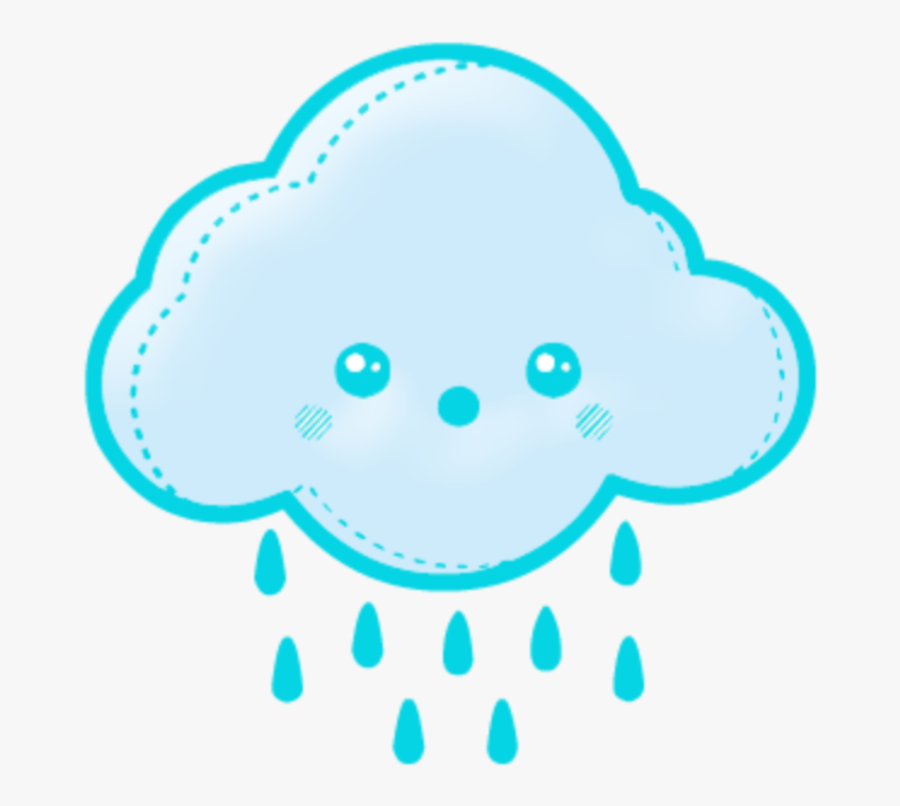 #kawaii #blue #cloud #clouds #rain, Transparent Clipart