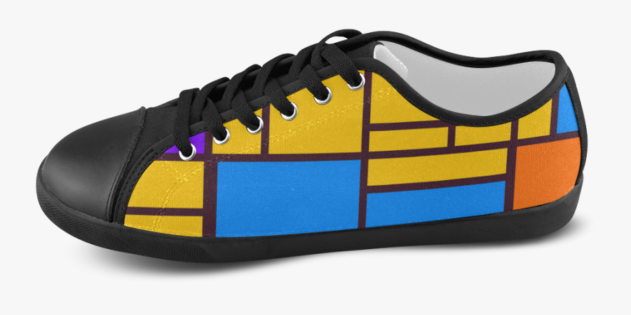 Shapes In Retro Colors Men"s Canvas Shoes - Shoe, Transparent Clipart