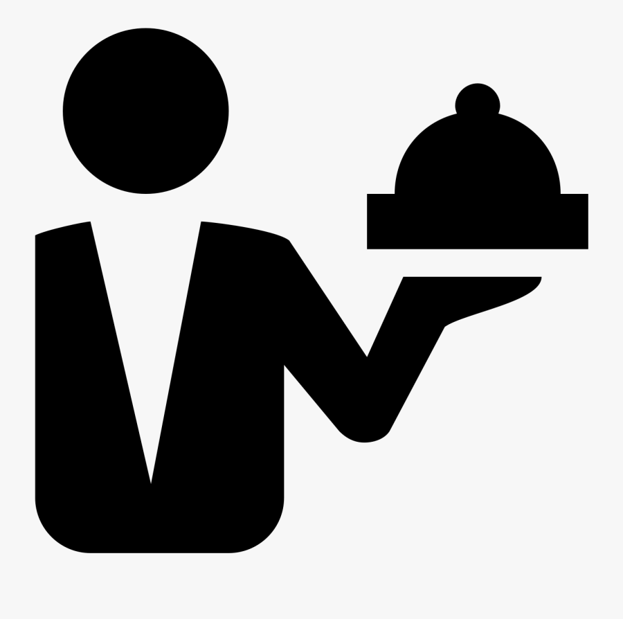 This Icon Features A Nondescript Person In A Uniform - Waiter Icon, Transparent Clipart